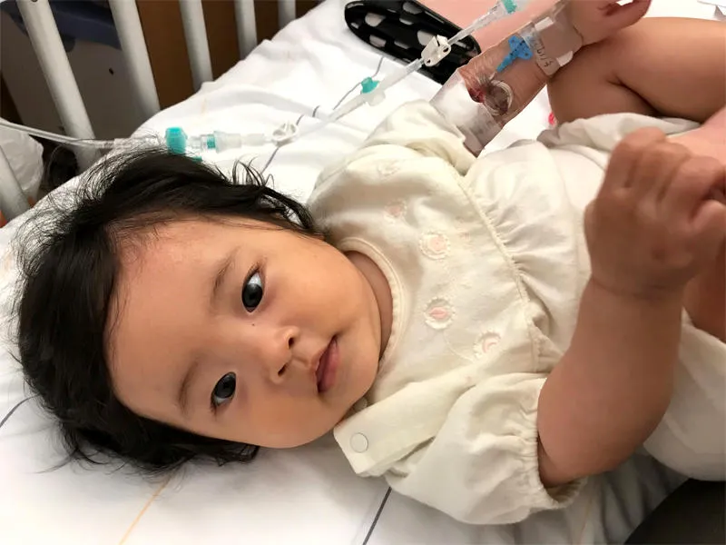 初めての入院、生後5か月の時