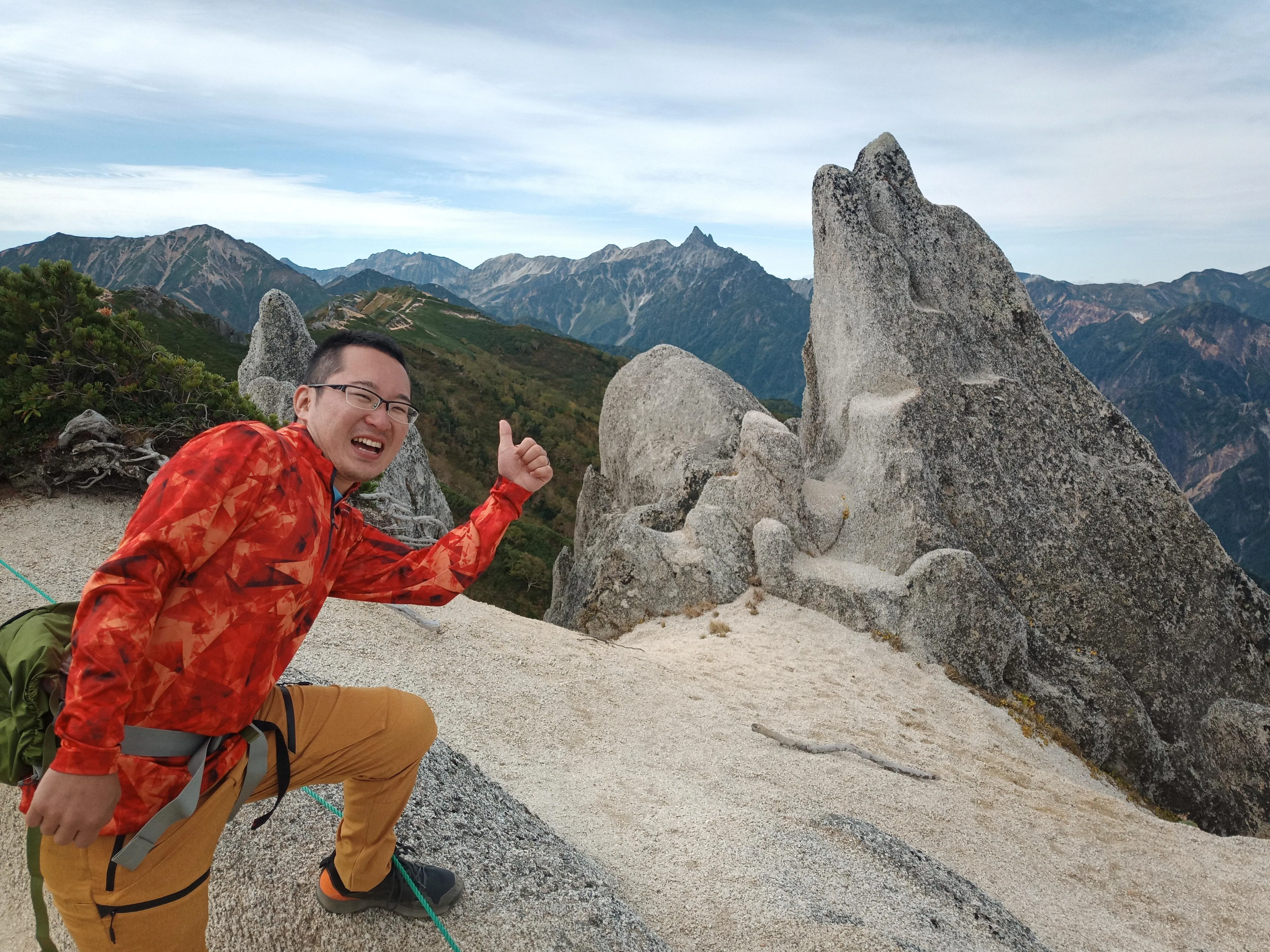 登山をしている照井さん 登山をしている照井さん